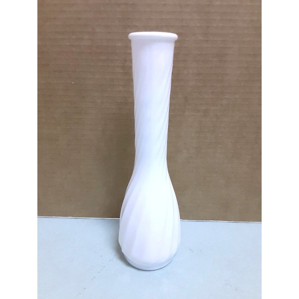 Hoosier Glass White Milk Glass Bud Vase Vintage
